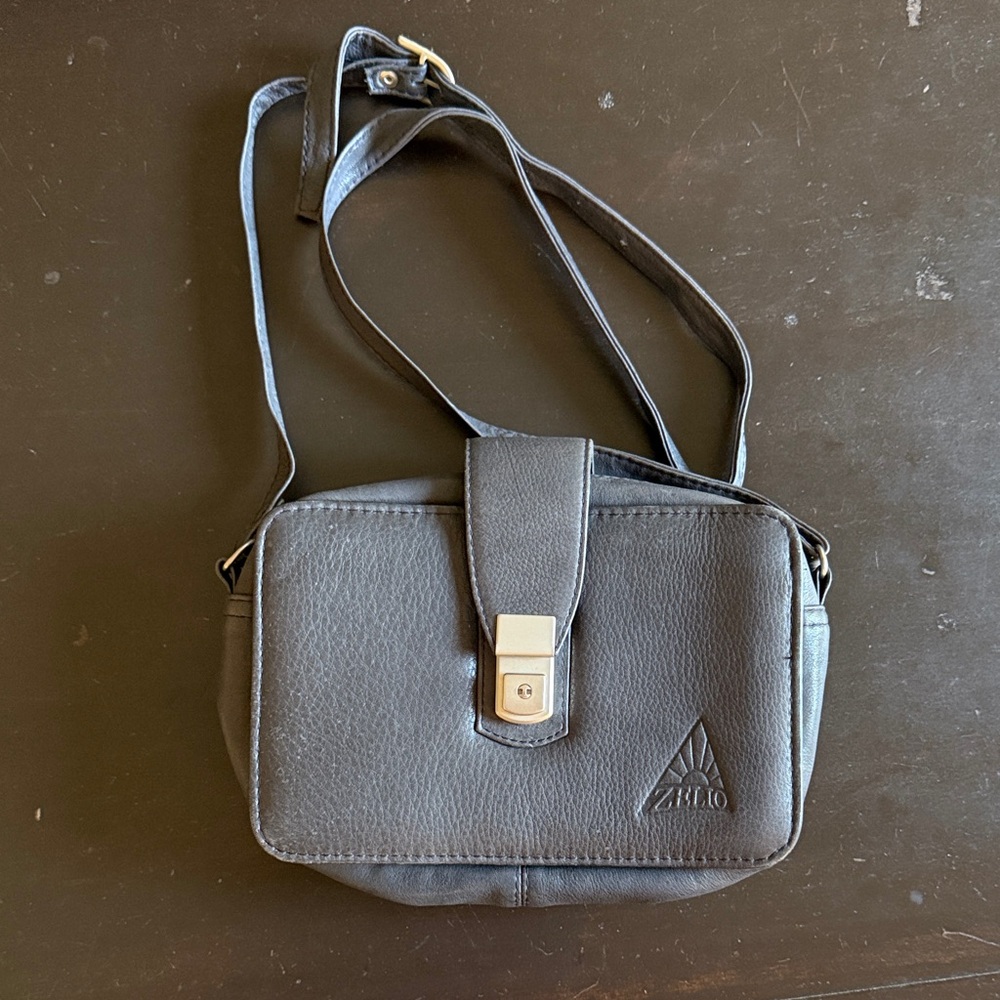 Vintage Zelio Charcoal Crossbody Bag